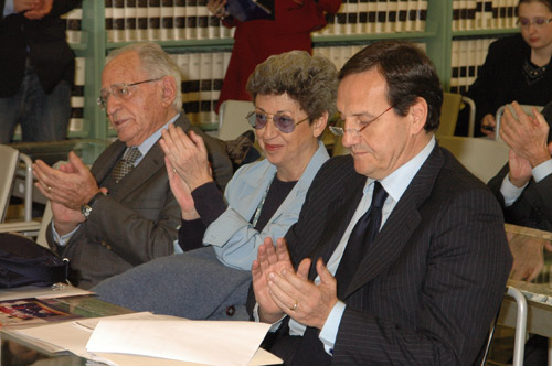 Da destra Sen. Mario Baccini, Prof. Elisa Dorso, Sen. Antonio Maccanic